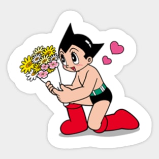 Astro Boy Flowers Sticker